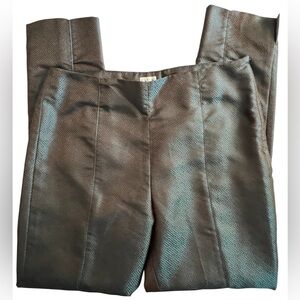 PAUW Amsterdam Dark Blue and Gold Color Changing Silk Blend Trousers, Size 8